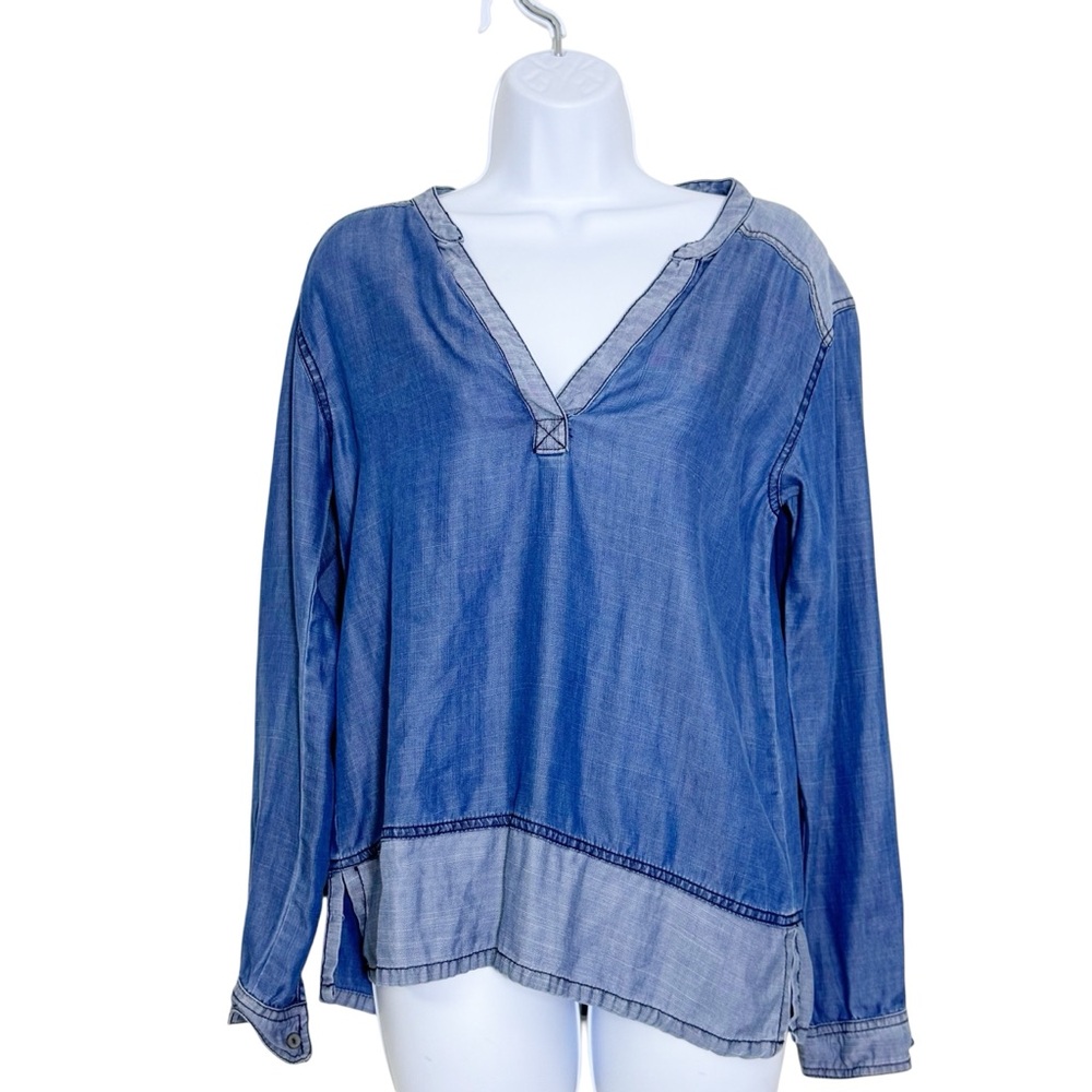 Michael Stars Blue Chambray Tunic Top size XS‎